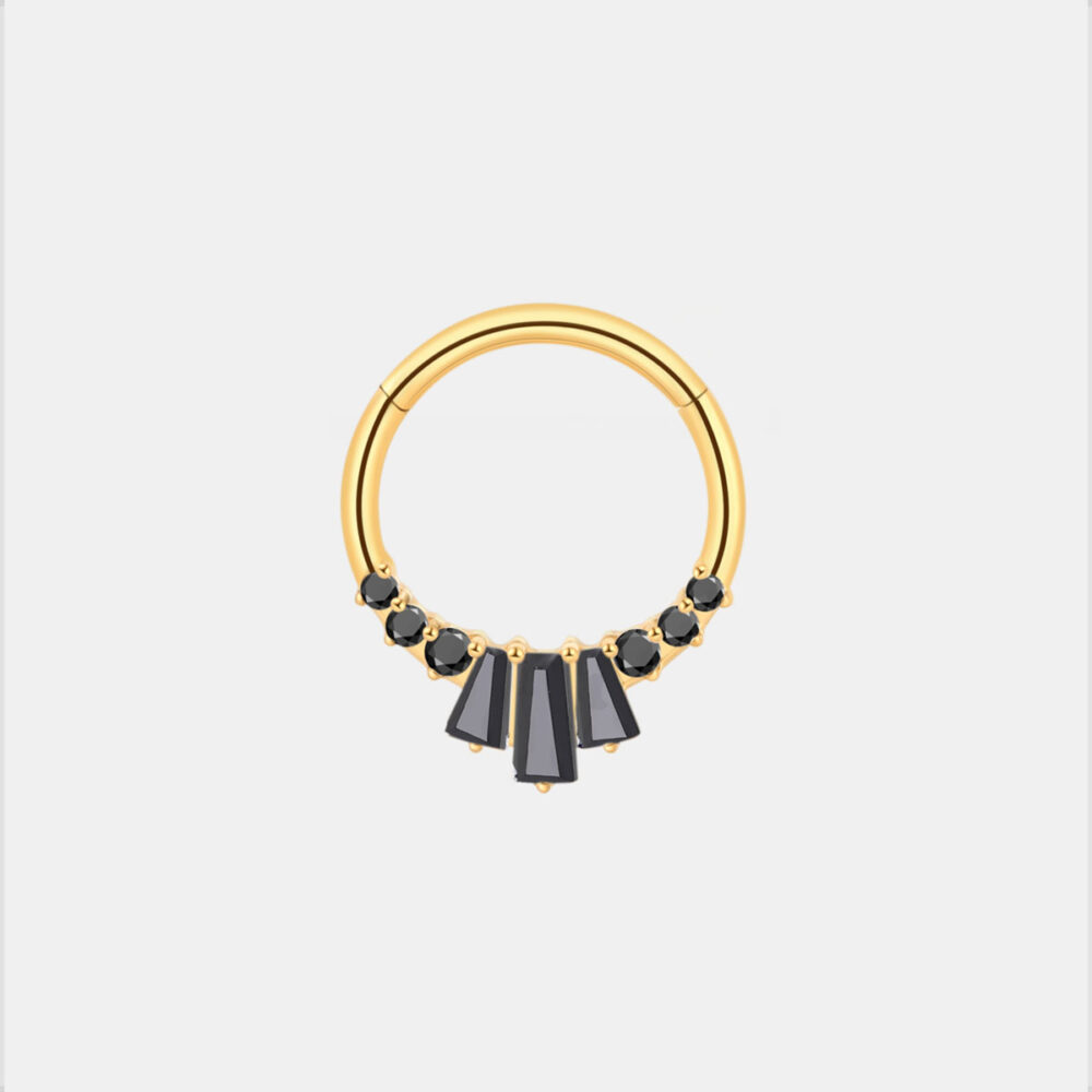 Clicker daith z czarnymi cyrkoniami