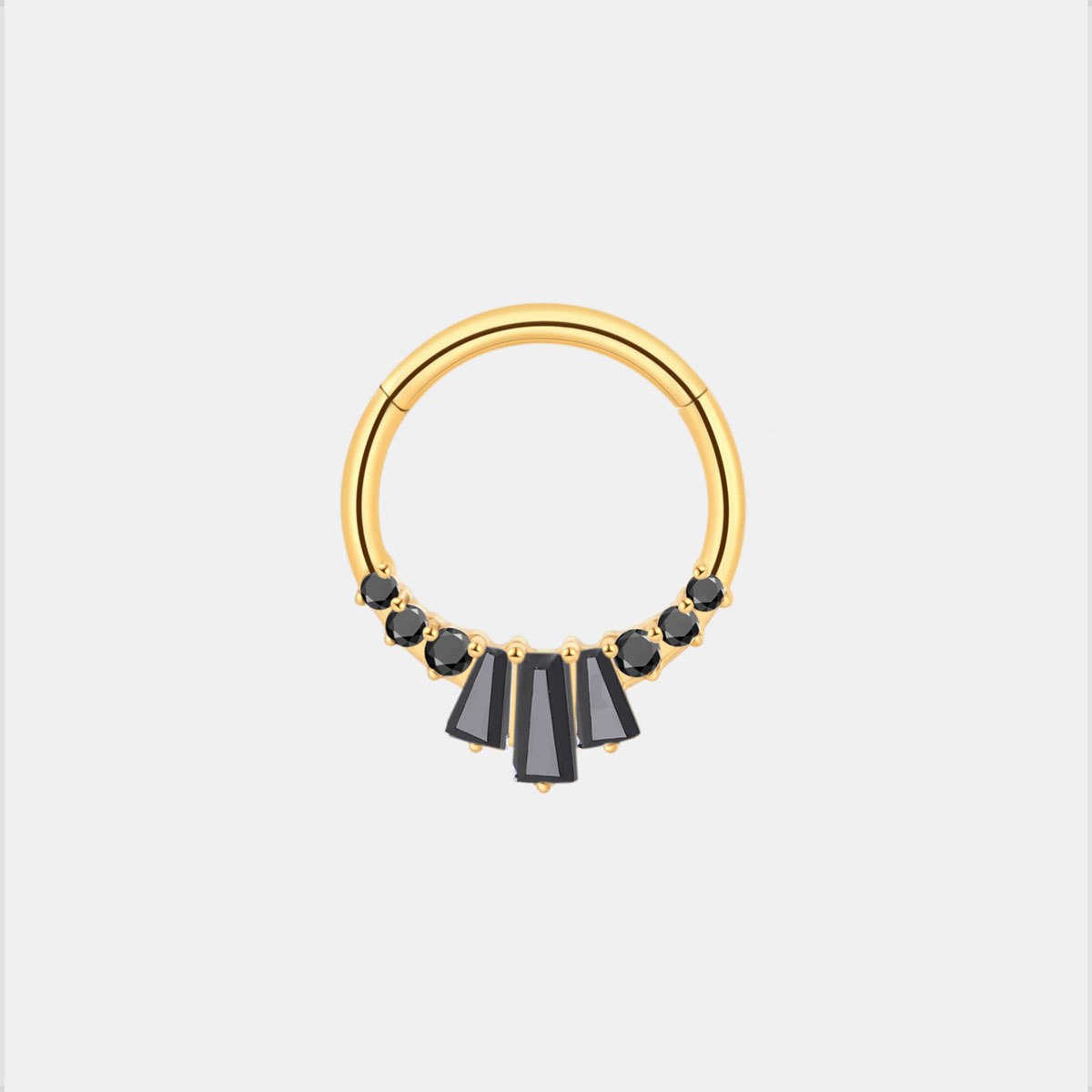 Clicker daith z czarnymi cyrkoniami