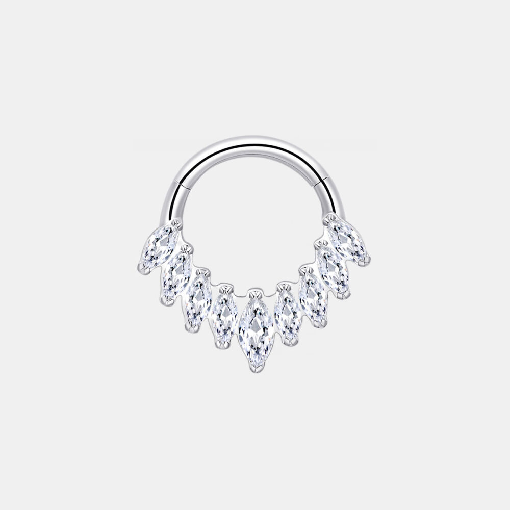 Clicker daith z owalnymi cyrkoniami
