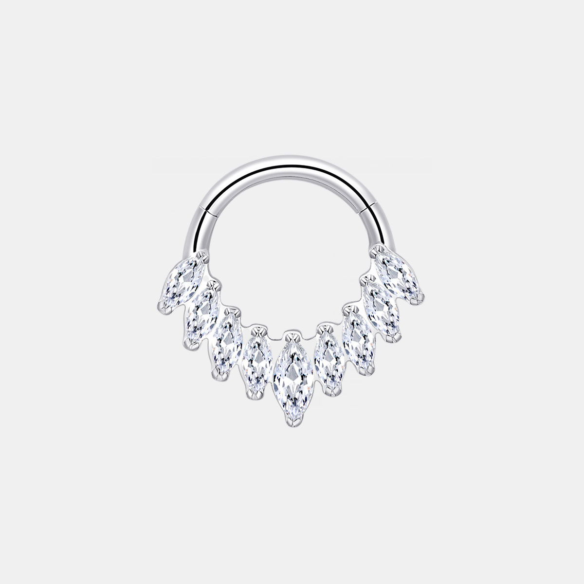 Clicker daith z owalnymi cyrkoniami