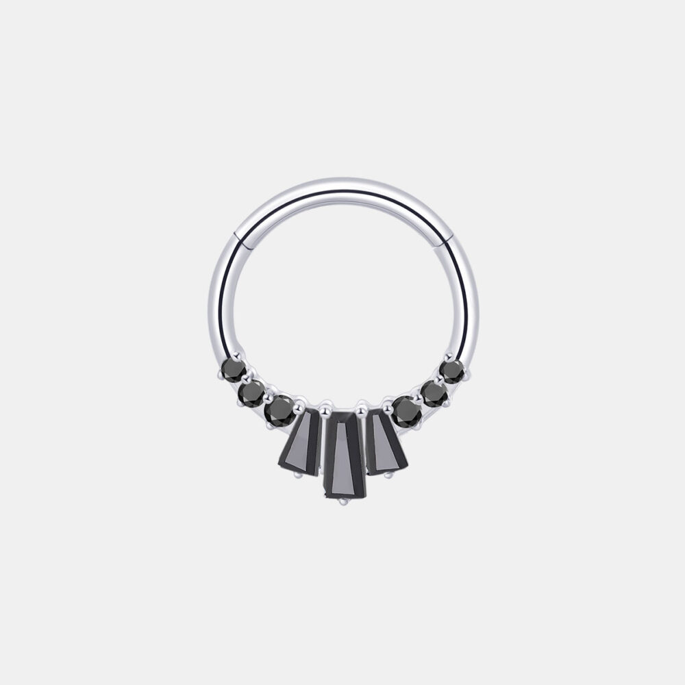 Clicker daith z czarnymi cyrkoniami