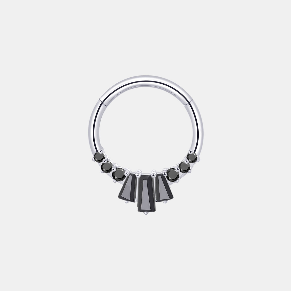 Clicker daith z czarnymi cyrkoniami