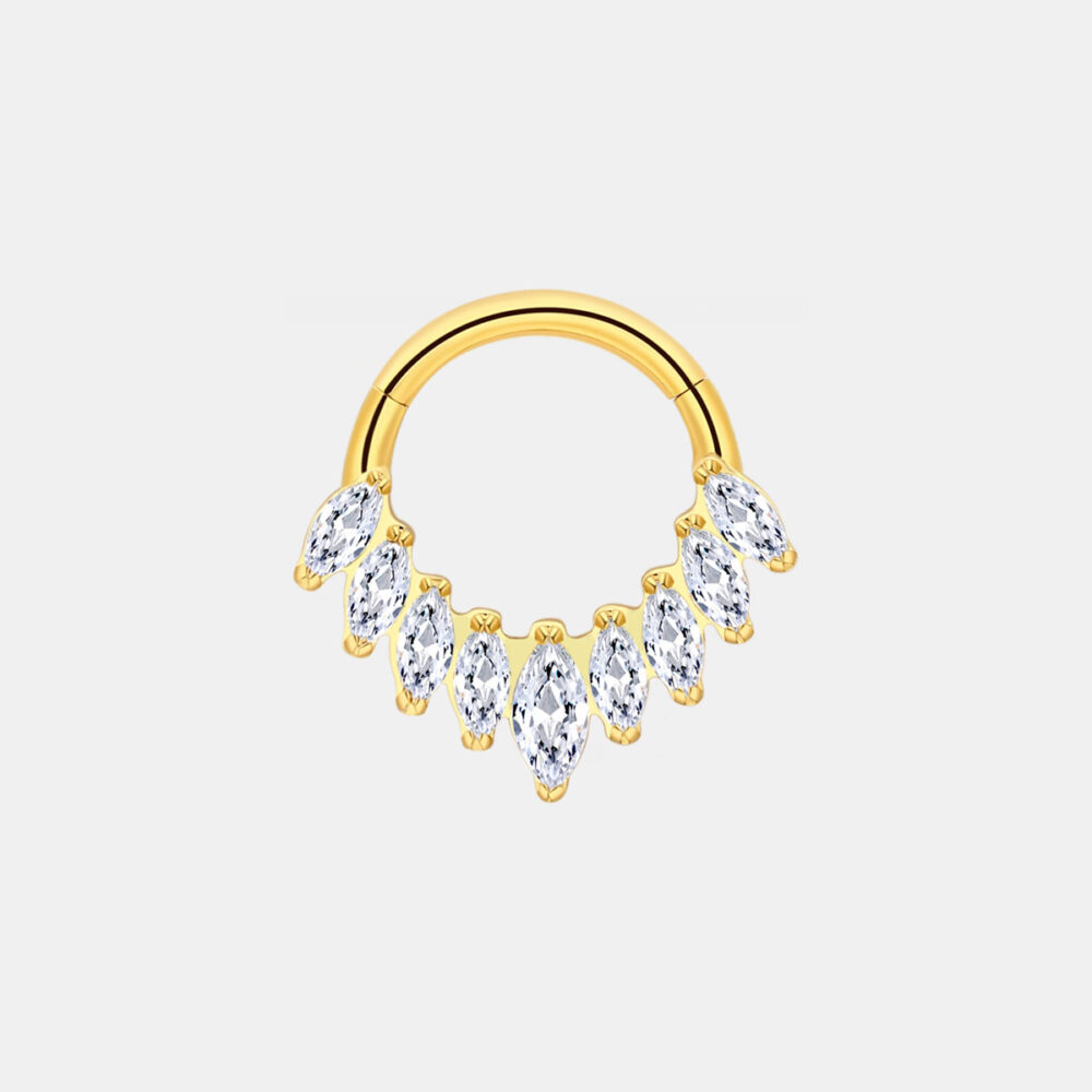 Clicker daith z owalnymi cyrkoniami