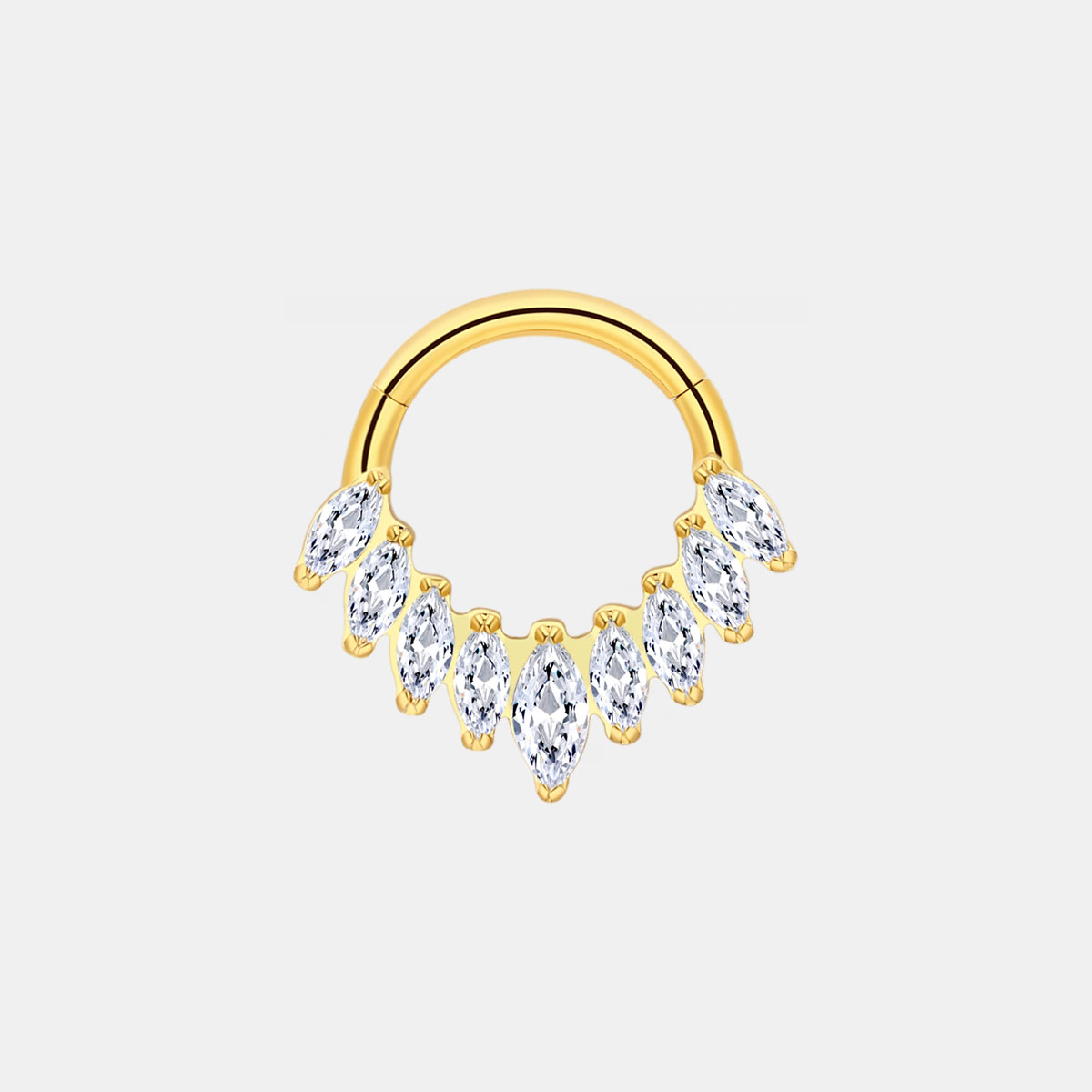 Clicker daith z owalnymi cyrkoniami