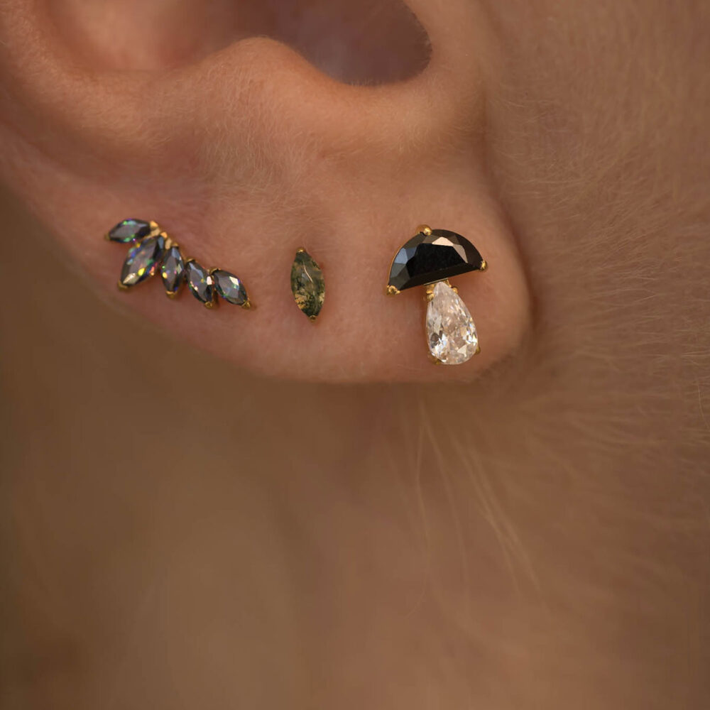 Tytanowy labret grzybek - obrazek 2