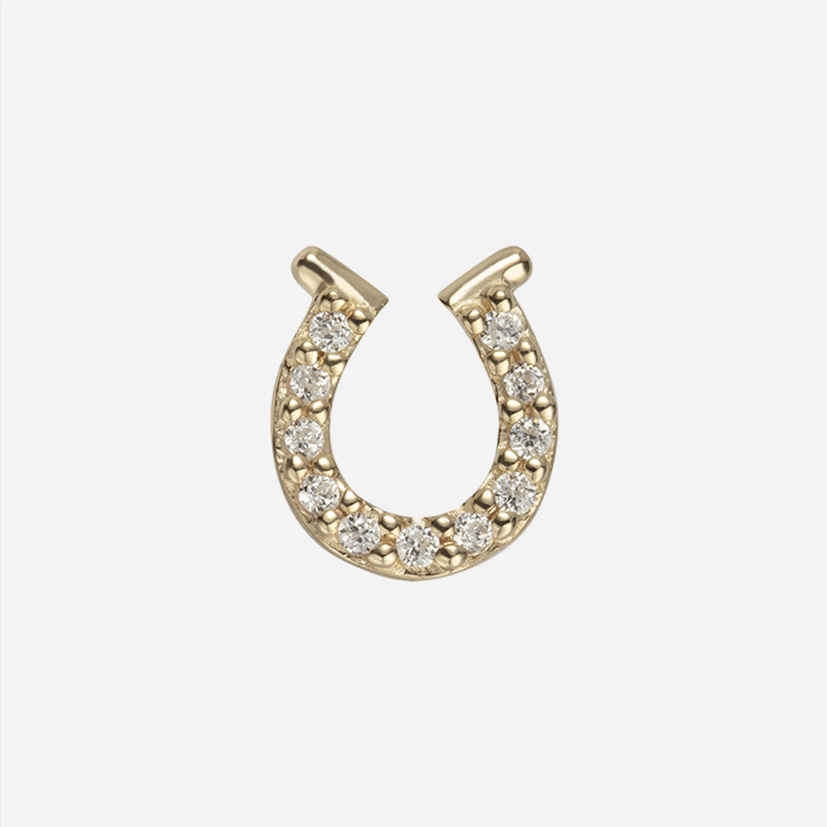 Nakrętka do piercingu Halo Arc 14K Signature z cyrkoniami